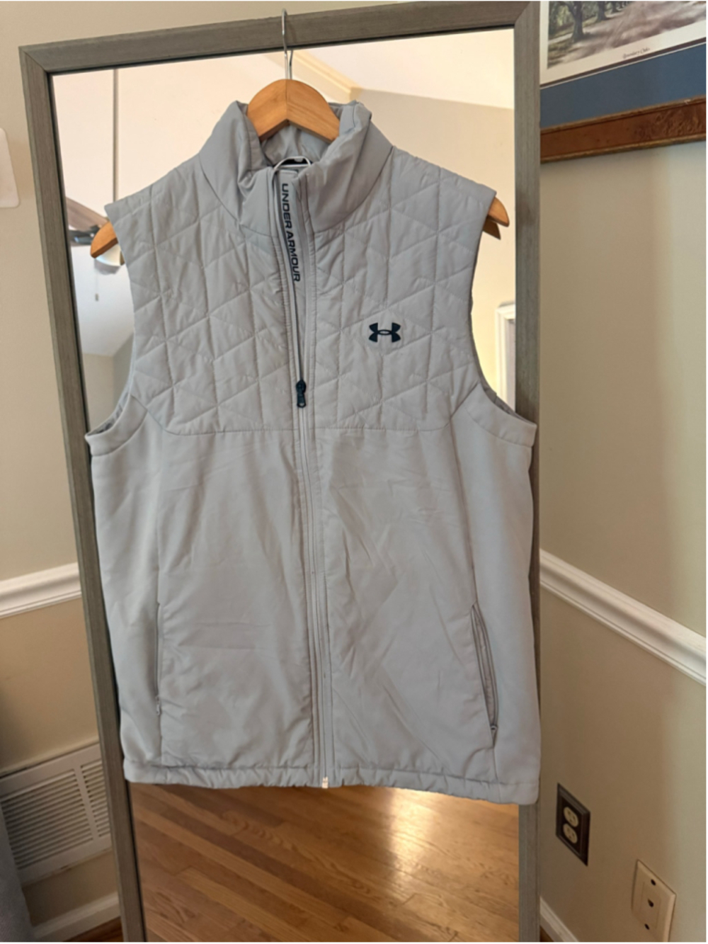 Men's Under Armour ColdGear Vest Size M Grey Black
